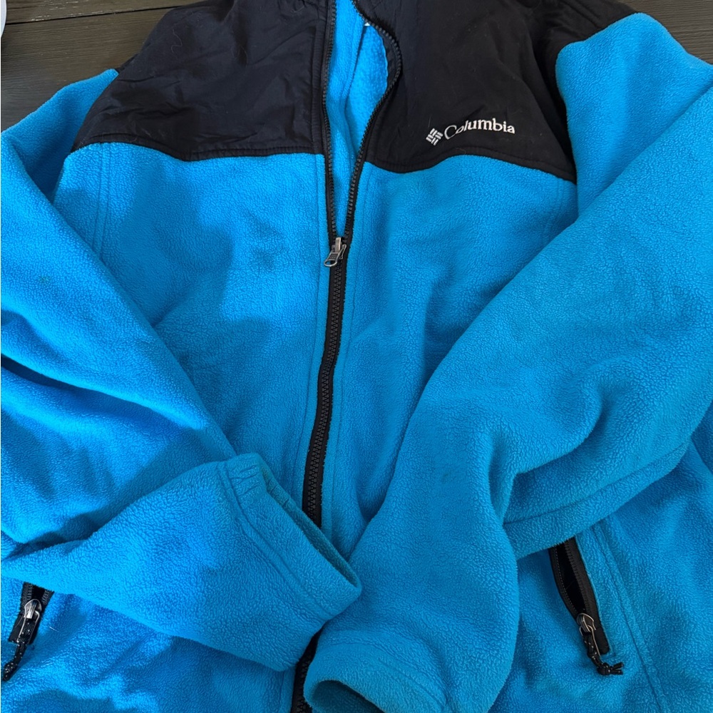Columbia Blue and Black Fleece Jacket